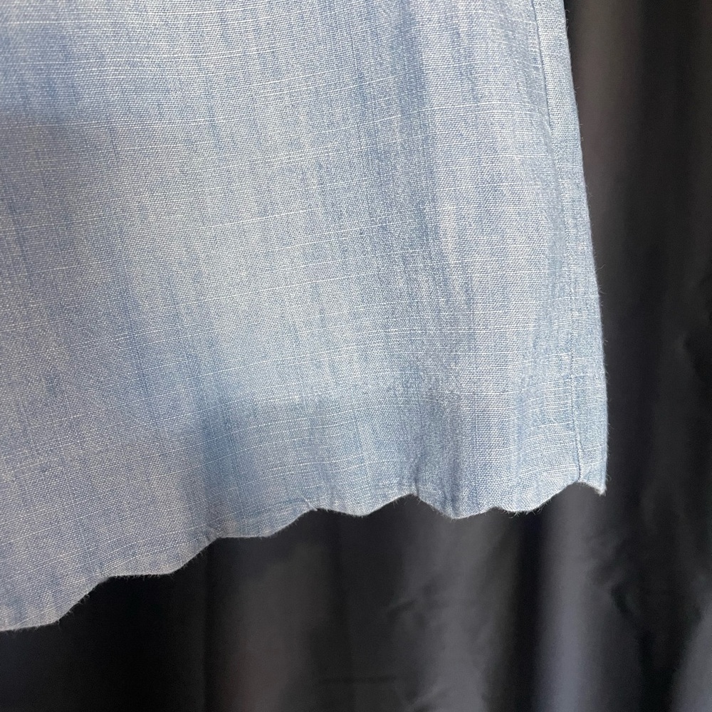 Women's J. Crew Light Blue Linen Shorts - Picture 4 of 6